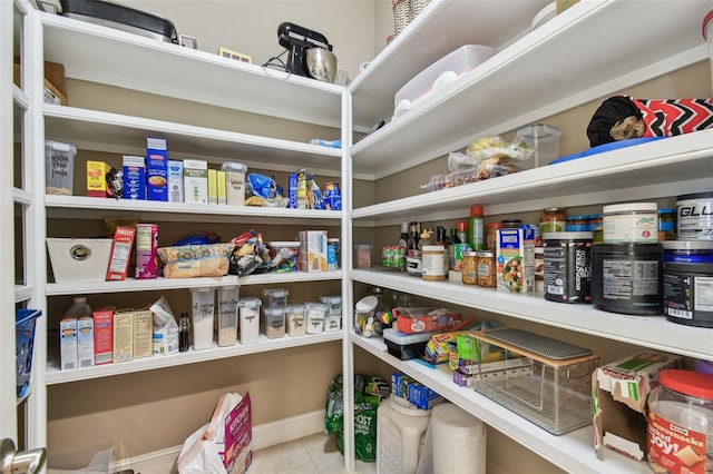 view of pantry