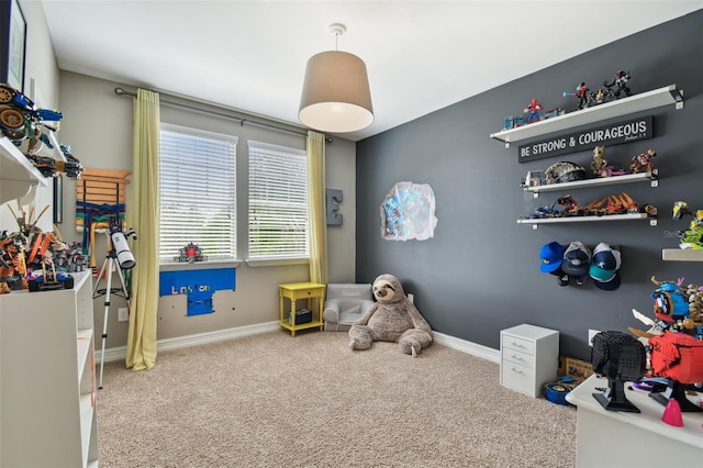 playroom featuring carpet