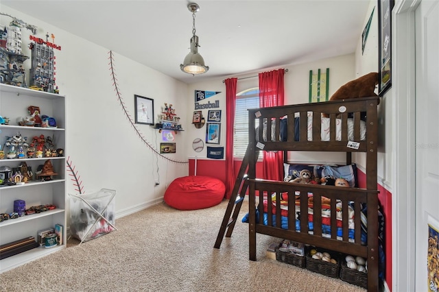 bedroom featuring carpet