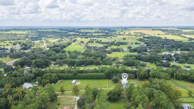 aerial view with a rural view