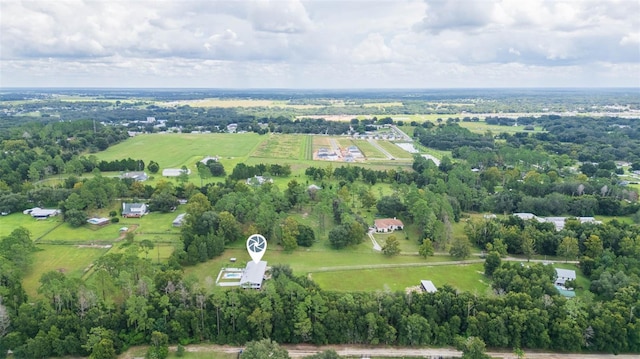 aerial view with a rural view