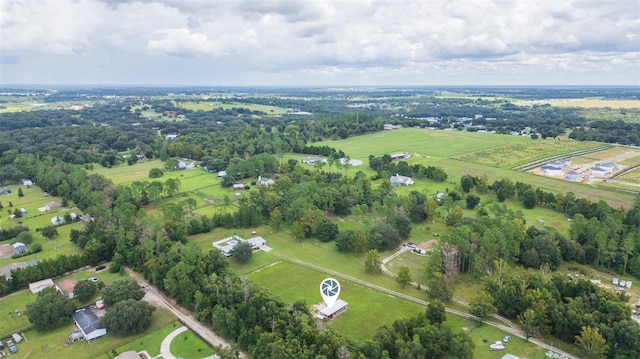 drone / aerial view with a rural view