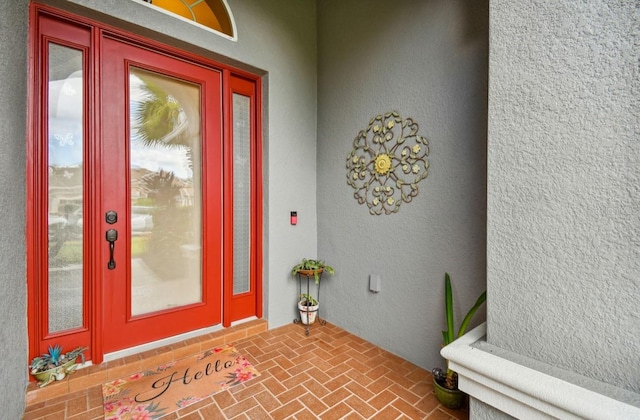 view of exterior entry with french doors