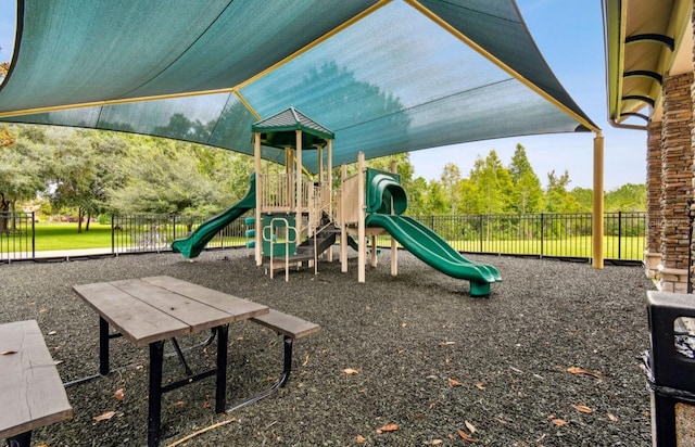 view of jungle gym