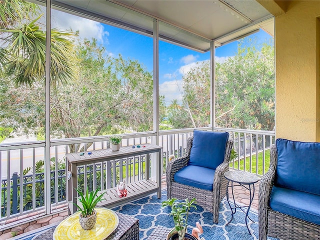 view of sunroom / solarium