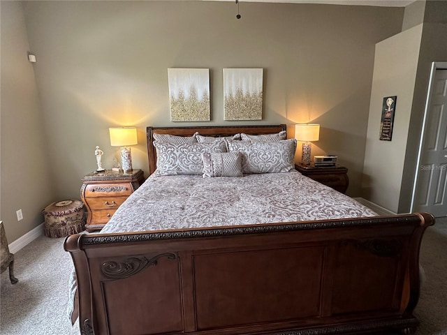 bedroom featuring carpet