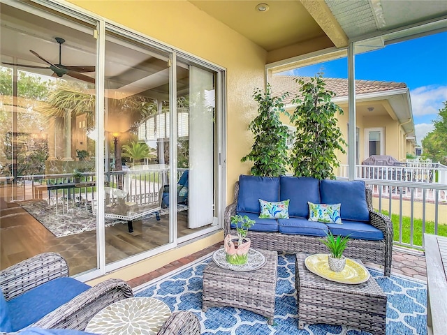 4737 Casswell Dr, New Port Richey, FL 34652 - view of patio / terrace with an outdoor living space