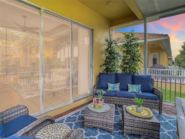 4737 Casswell Dr, New Port Richey, FL 34652 - view of patio / terrace featuring an outdoor living space