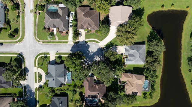 bird's eye view with a residential view