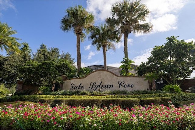 view of community sign