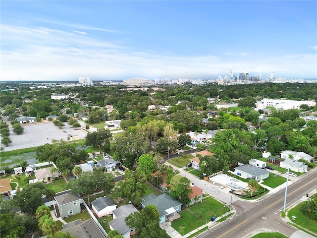 birds eye view of property featuring a view of city