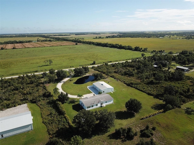 bird's eye view featuring a rural view