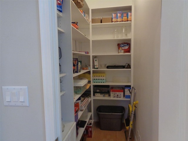 view of pantry