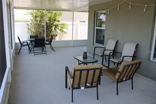 view of sunroom