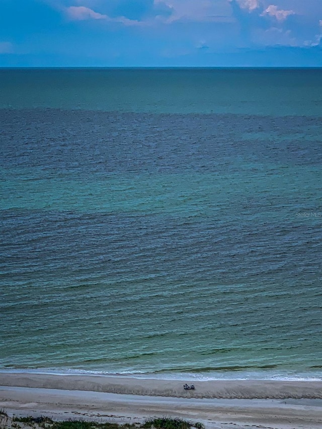 water view with a view of the beach