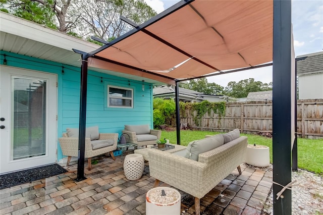 view of patio / terrace with outdoor lounge area