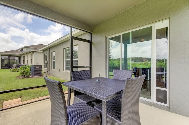 view of sunroom