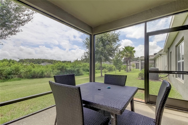 view of sunroom