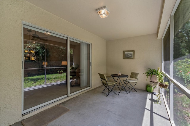 view of sunroom