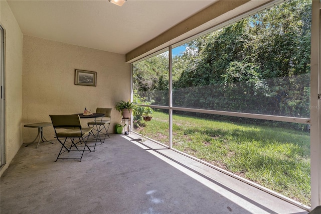 view of sunroom