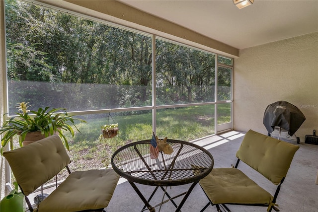 view of sunroom / solarium