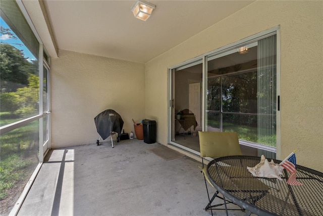 view of sunroom