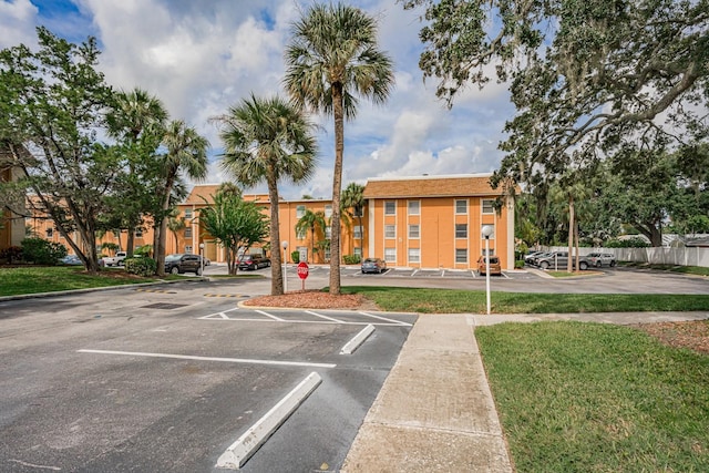 view of uncovered parking lot