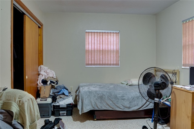 bedroom with a closet