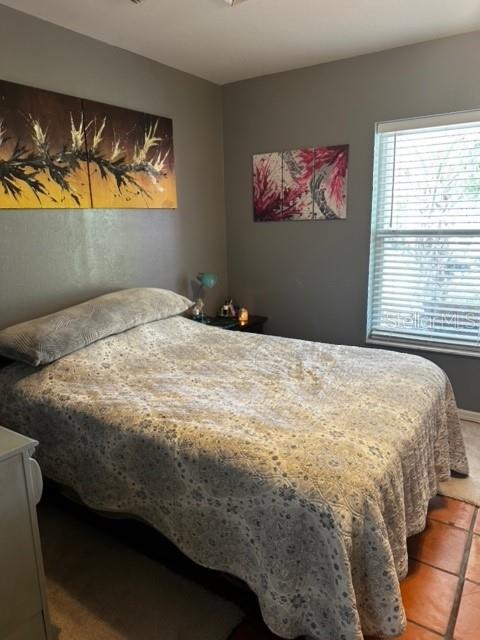 view of tiled bedroom