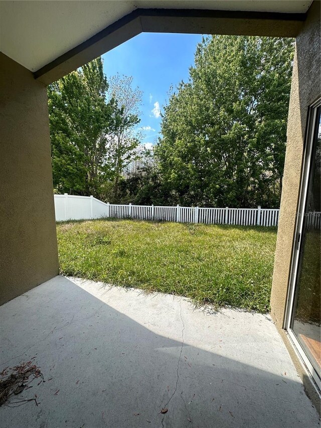 view of patio featuring a fenced backyard