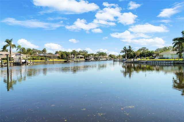 property view of water with a residential view
