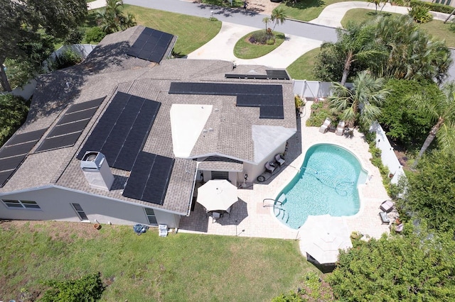 411 Harbor View Ln, Largo, FL 33770 - view from above of property with a pool area