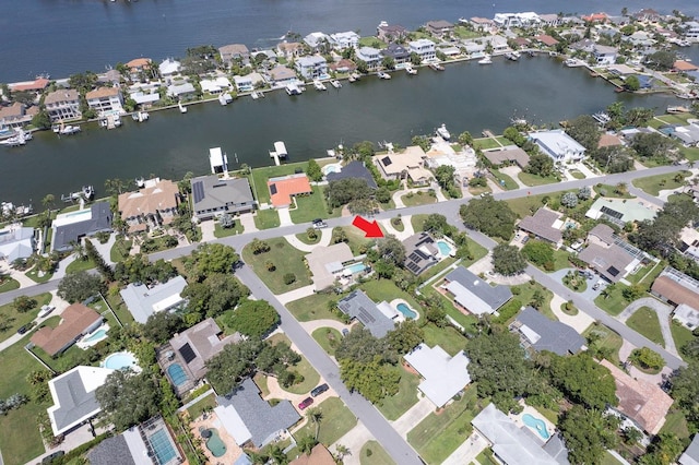 411 Harbor View Ln, Largo, FL 33770 - aerial view of property's location with nearby suburban area and a large body of water