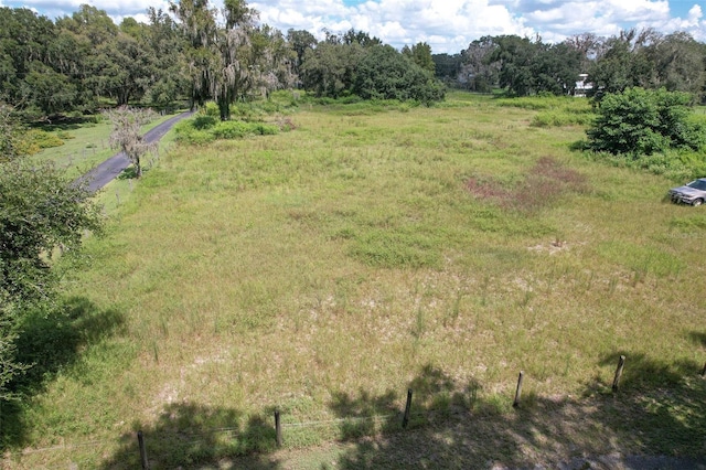 drone / aerial view with a rural view