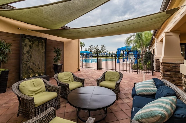 view of patio / terrace with a playground