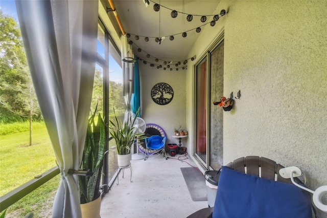 view of sunroom
