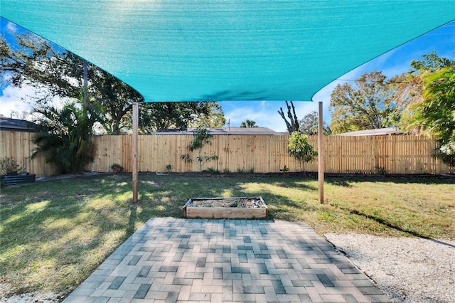 view of yard featuring a patio area