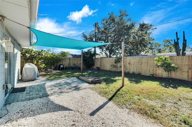 view of yard featuring a patio