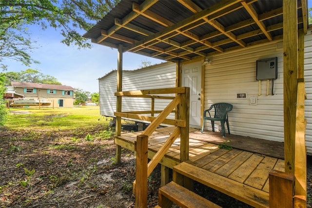 view of wooden deck