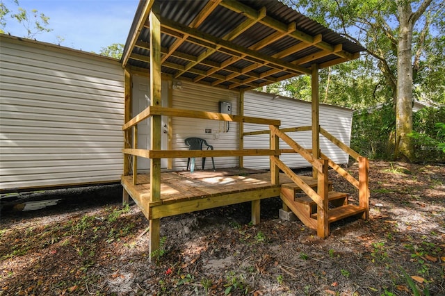 view of wooden terrace