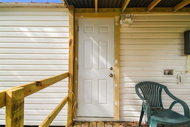 view of doorway to property