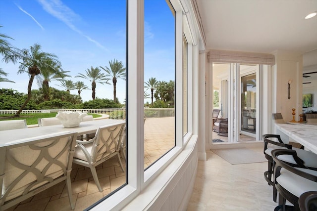 view of sunroom / solarium