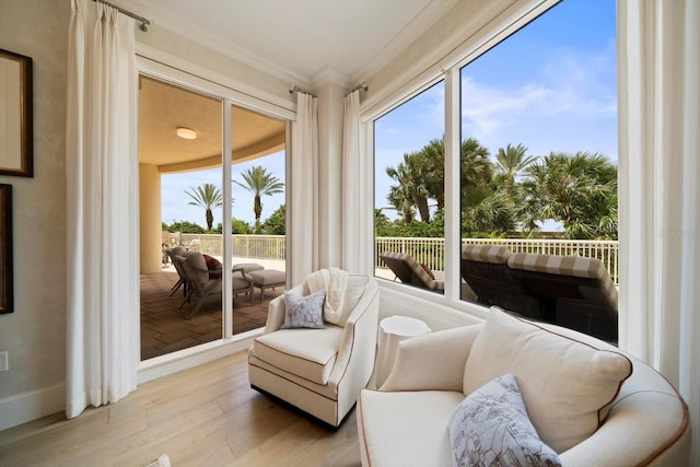 sunroom featuring a wealth of natural light