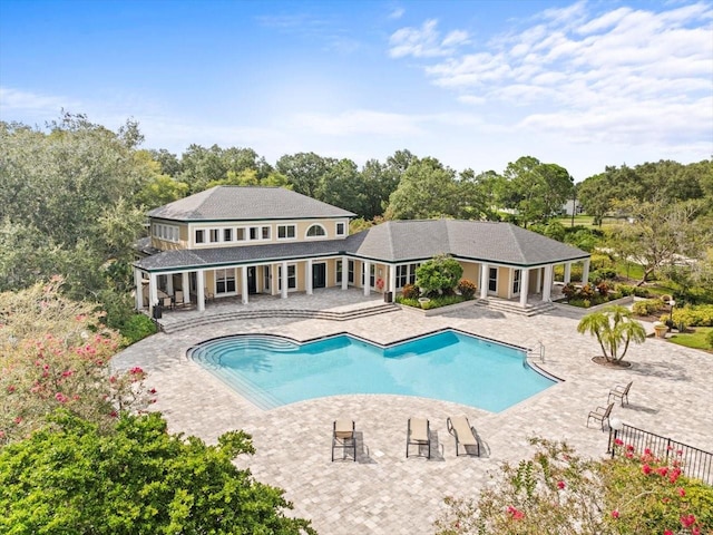 view of pool with a patio