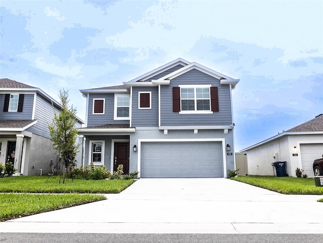 view of front property featuring a garage