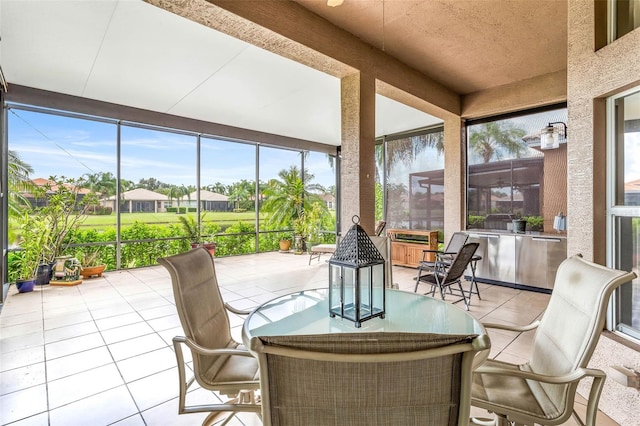 view of sunroom