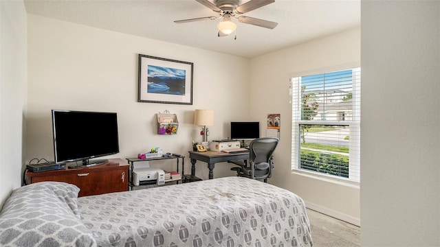 7774 Sail Clover Ln, Zephyrhills, FL 33540 - bedroom featuring baseboards and ceiling fan