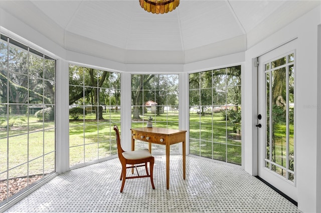 sunroom / solarium featuring plenty of natural light