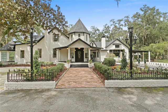 view of front of property with covered porch