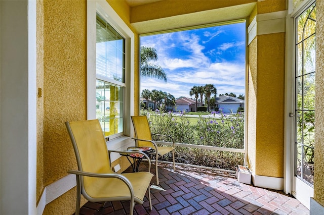 view of sunroom